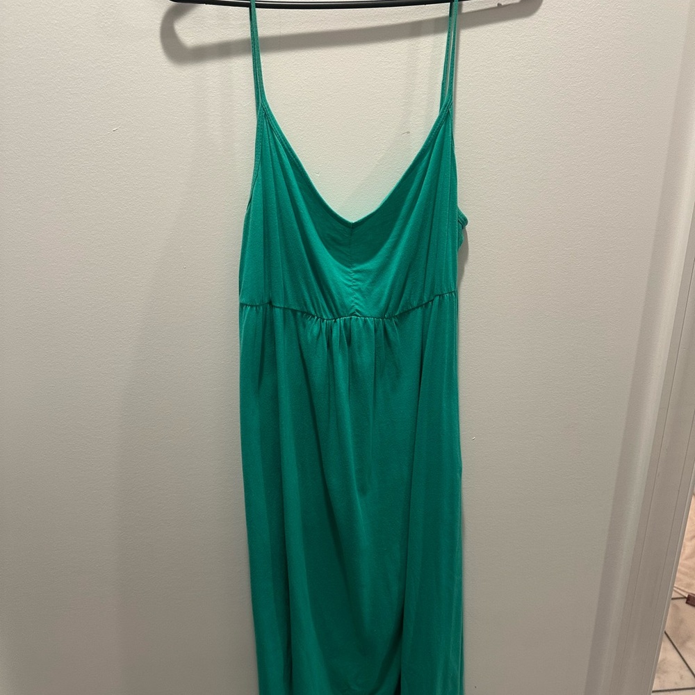 Green Spaghetti Strap Dress
